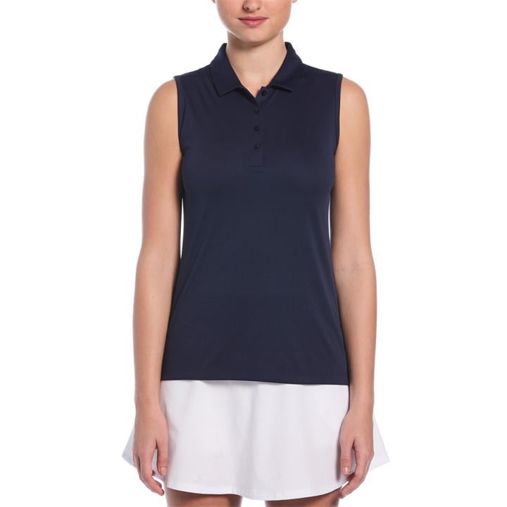 Callaway Women's Blue Sleeveless Performance Polo Shirt in Size 10, Sports Direct