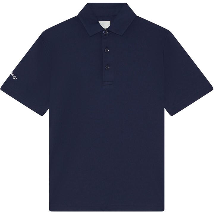 Callaway  Kids Blue ' Solid Short-Sleeve Performance Polo Shirt in Size 11 - 12 Years, Sports Direct
