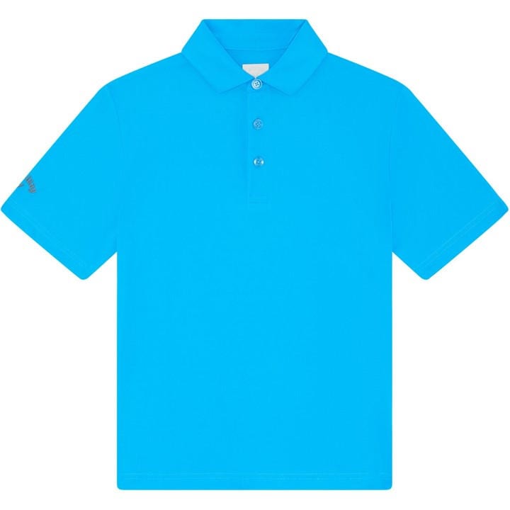 Callaway  Kids Blue ' Solid Short-Sleeve Performance Polo Shirt in Size 13 - 14 Years, Sports Direct