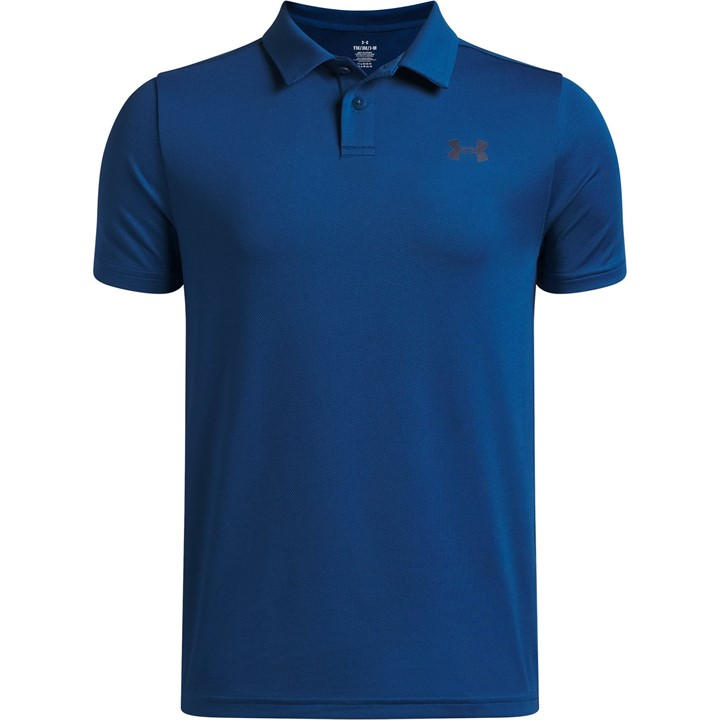 Under Armour Boys Blue Kids' Short Sleeve Performance Polo Shirt in Size 11 - 12 Years, Sports Direct