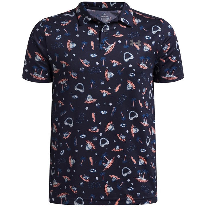 Under Armour Boys Blue Kids' Short Sleeve Performance Polo Shirt in Size 13 - 14 Years, Sports Direct
