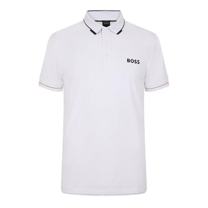 Boss Men' White Paul Pro Performance Short Sleeve Polo Shirt in Size S, Sports Direct