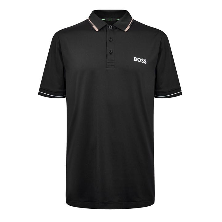 Boss Men' Black Paul Pro Performance Short Sleeve Polo Shirt in Size S, Sports Direct