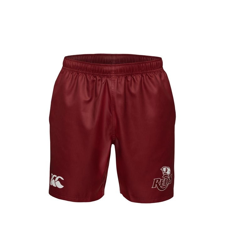 Canterbury Men' Blue Queensland Reds Gym Shorts 2025  in Size S, Sports Direct