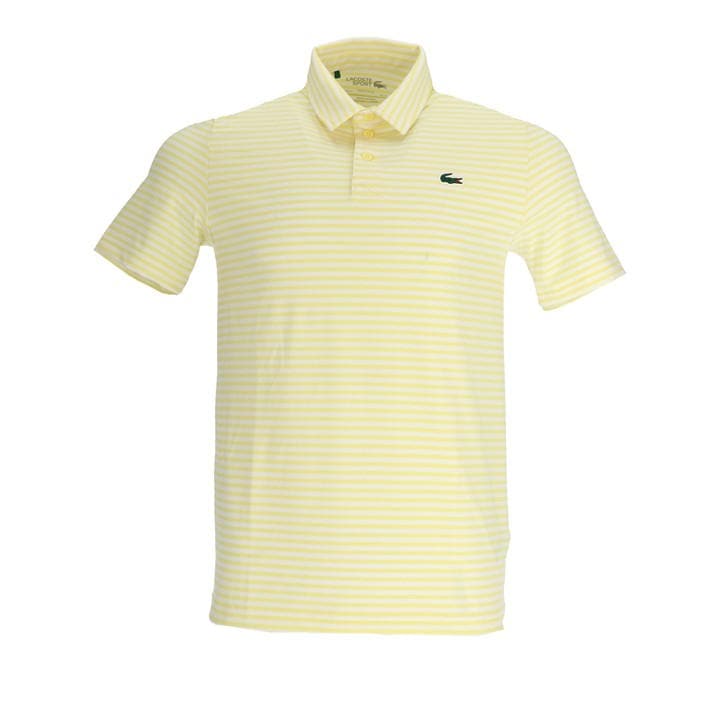 Lacoste Men' Yellow Short-Sleeve Performance Polo Shirt in Size S, Sports Direct
