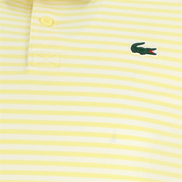 White/Yellow - Lacoste - Men's Short-Sleeve Performance Polo Shirt