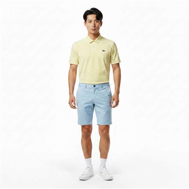 White/Yellow - Lacoste - Men's Short-Sleeve Performance Polo Shirt