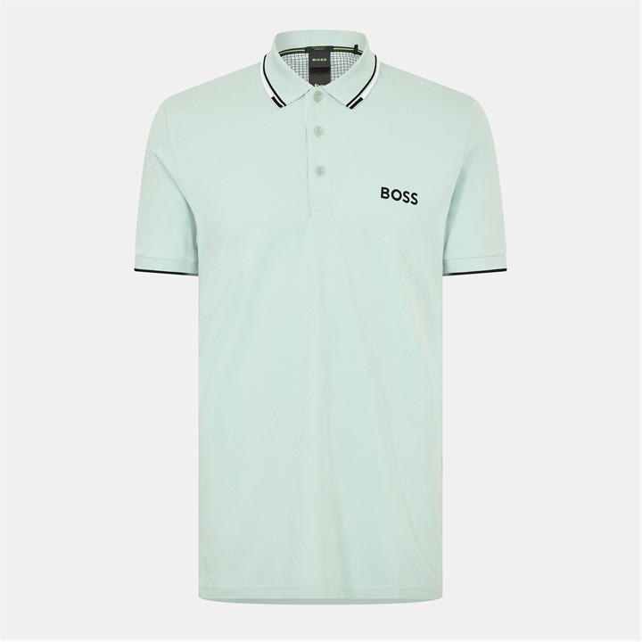 Boss Men' Green Paddy Pro Premium Cotton Polo Shirt in Size S, Sports Direct