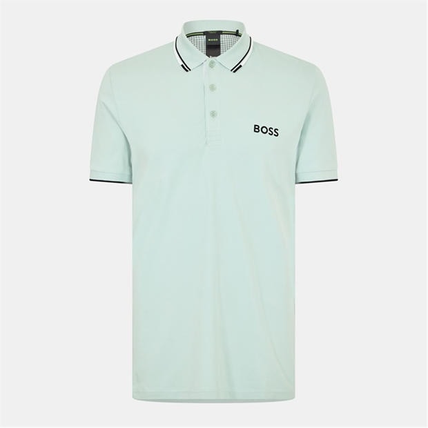 White 100 - Boss - Mens BOSS GREEN Paddy Pro Premium Cotton Polo Shirt