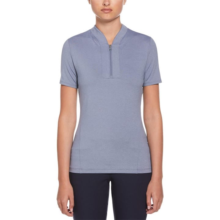 Callaway Women's Blue Tonal Short-Sleeve Performance Polo in Size 10, Sports Direct
