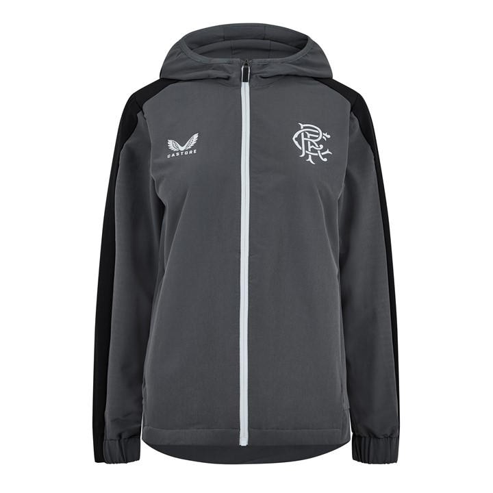 Rangers  Women's   Water-Resistant Licensed Rain Anorak, Football by Castore in Size 18, Sports Direct