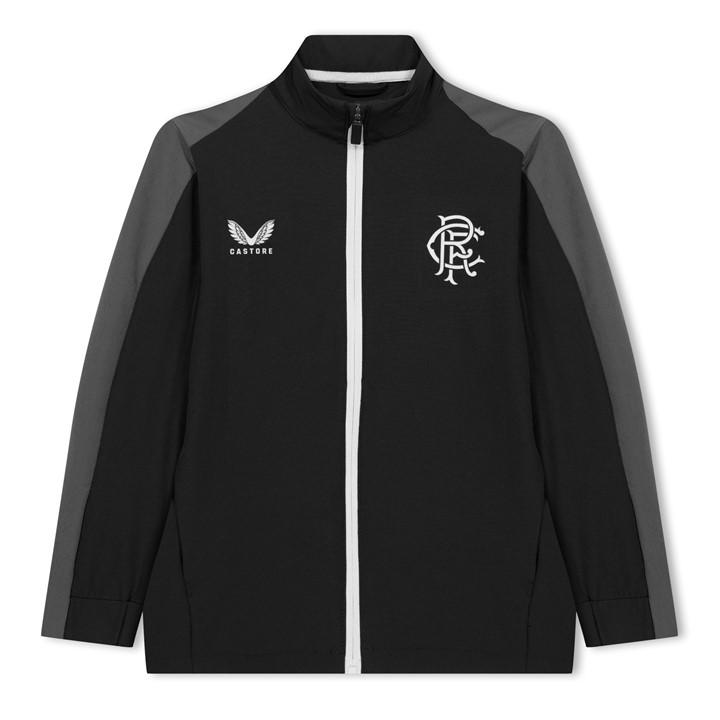 Castore  Kids ' Rangers Waterproof Licensed Rain Anorak - Black - JXL - Image 3