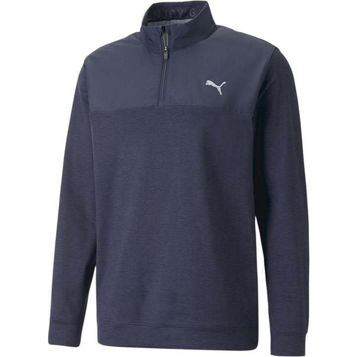 Puma Men' Blue Cloudspun Zip Pullover in Size S, Sports Direct