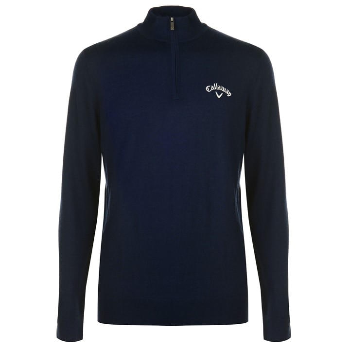 Callaway Men' Blue Zip Sweater in Size S, Sports Direct