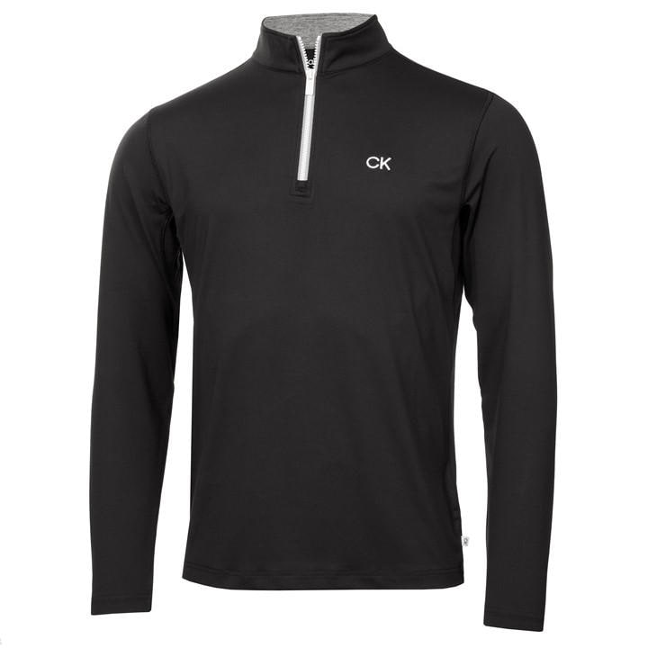 Calvin Klein Golf Men' Black Ck Golf Albany Half Zip Pullover in Size S, Sports Direct