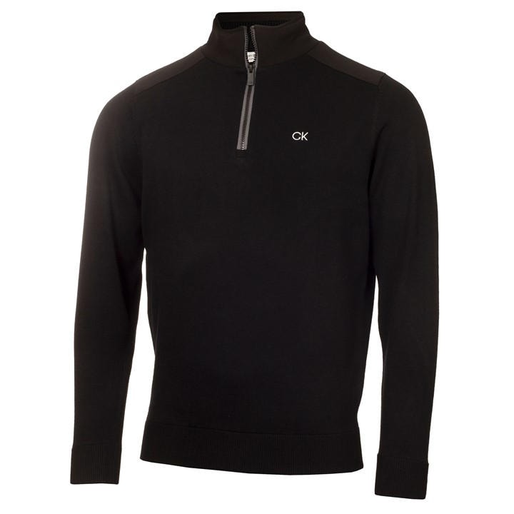 Calvin Klein Golf Men's Black Half Zip Jumper in Size M, Sports Direct