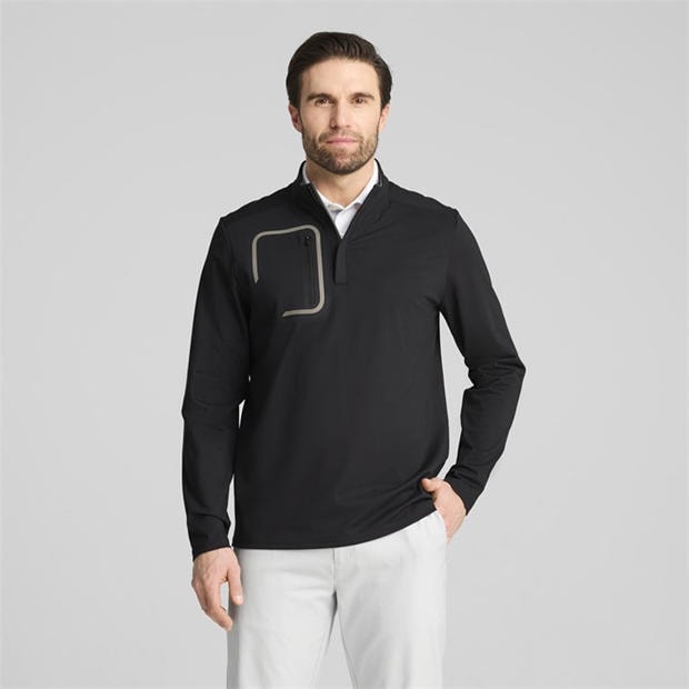 Puma Black - Puma - Puma Cloudspun Tech 1/4 Zip Jumper Mens