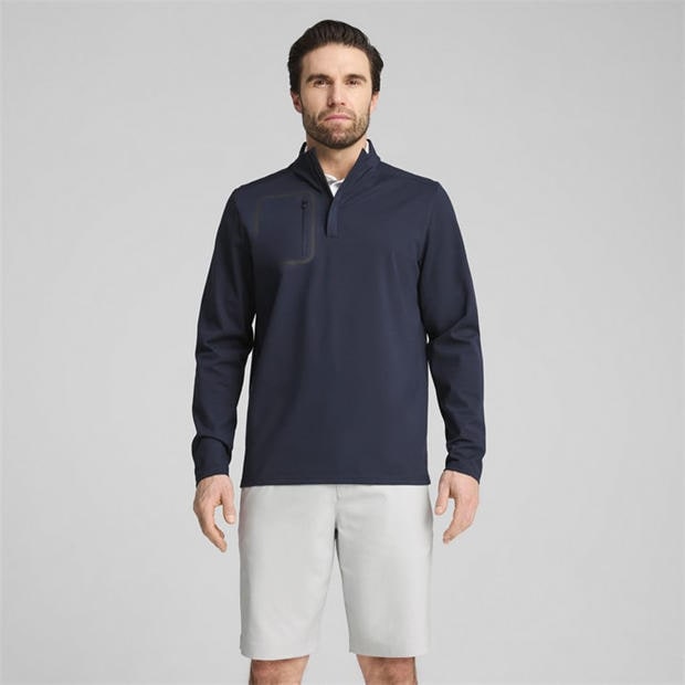 Deep Navy - Puma - Puma Cloudspun Tech 1/4 Zip Jumper Mens