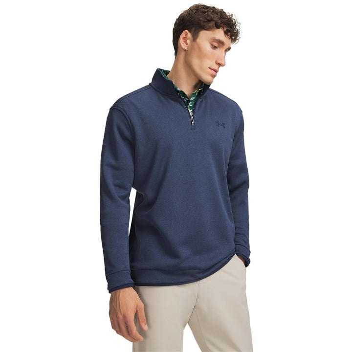 Under Armour Men's Blue Sweater Fleece Quarter Zip Pullover in Size M, Sports Direct