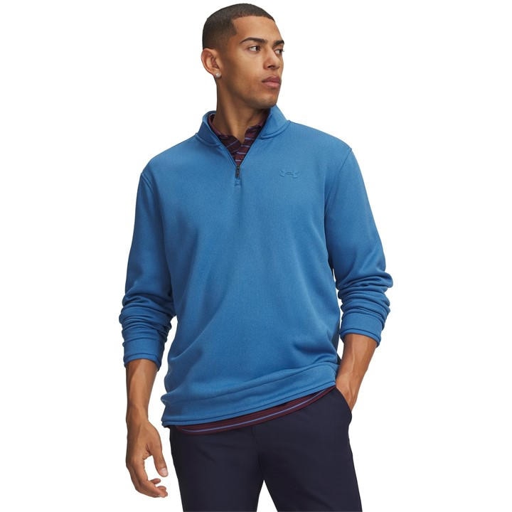Under Armour Men's Blue Sweater Fleece Quarter Zip Pullover in Size XL, Sports Direct