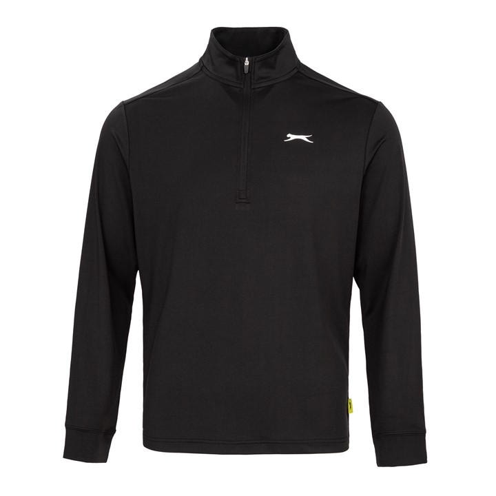 Slazenger Men's Black Zip Golf Pullover Top in Size 3XL, Sports Direct