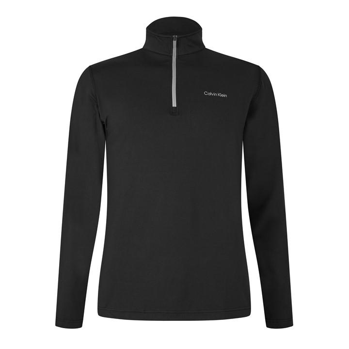 Calvin Klein Golf Men' Black Ck Newport Zip Top in Size S, Sports Direct