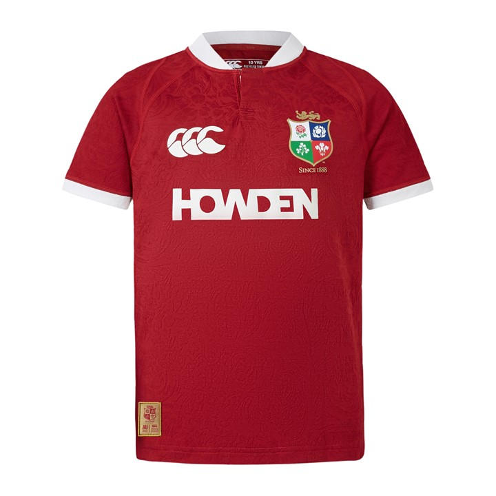 Canterbury Boys Red British And Irish Lions 2025 Shirt  in Size 7 - 8 Years, Sports Direct