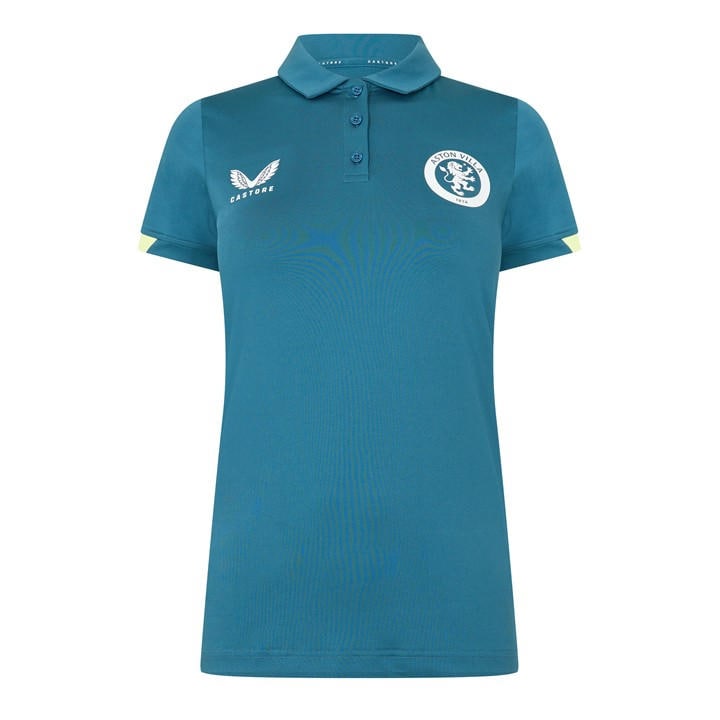 Aston Villa  Women's   Licensed Polo Shirt, Football by Castore in Size 14, Sports Direct