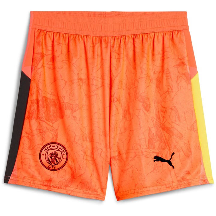 Manchester City  Boys  X Kidssuper  Goalkeeper Shorts 25/26 , Football by Puma in Size 7 - 8 Years, Sports Direct