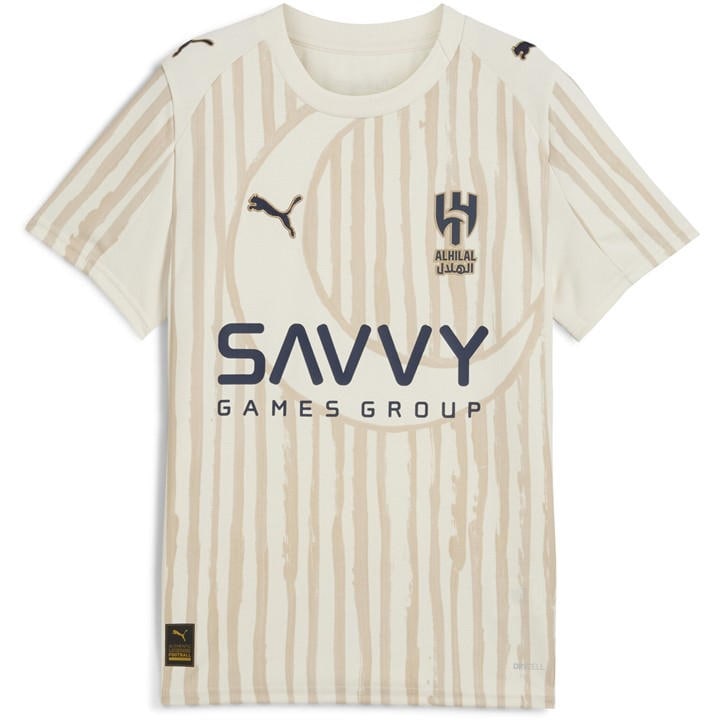 Puma Boys Beige X Kidssuper Al Hilal Goalkeeper Shirt 2025 2026  in Size 11 - 12 Years, Sports Direct