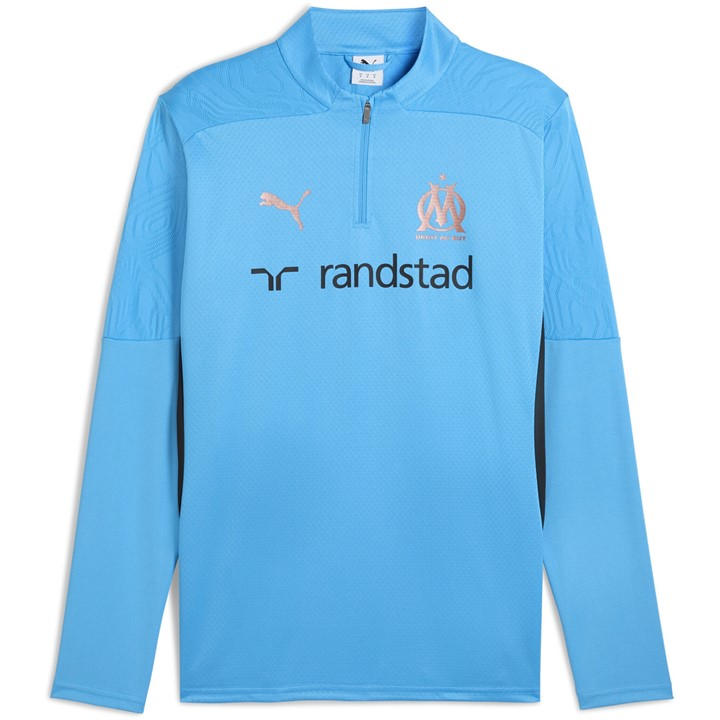 Olympique De Marseille  Men's   Training 1/4 Zip Top 24/25 , Football by Puma in Size M, Sports Direct