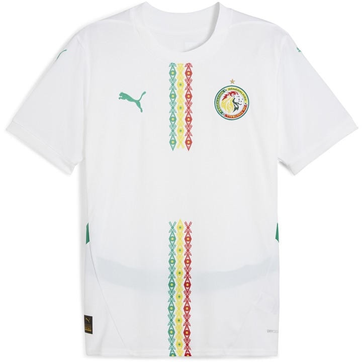 Puma Men's White Senegal Home Shirt 2025  in Size L, Sports Direct