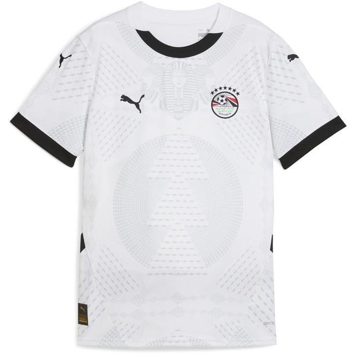 Puma Boys White Egypt Away Shirt 2025  in Size 13 - 14 Years, Sports Direct