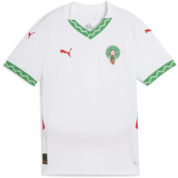 Morocco  Boys   Away Shirt 2025 , Football by Puma in Size 9 - 10 Years, Sports Direct