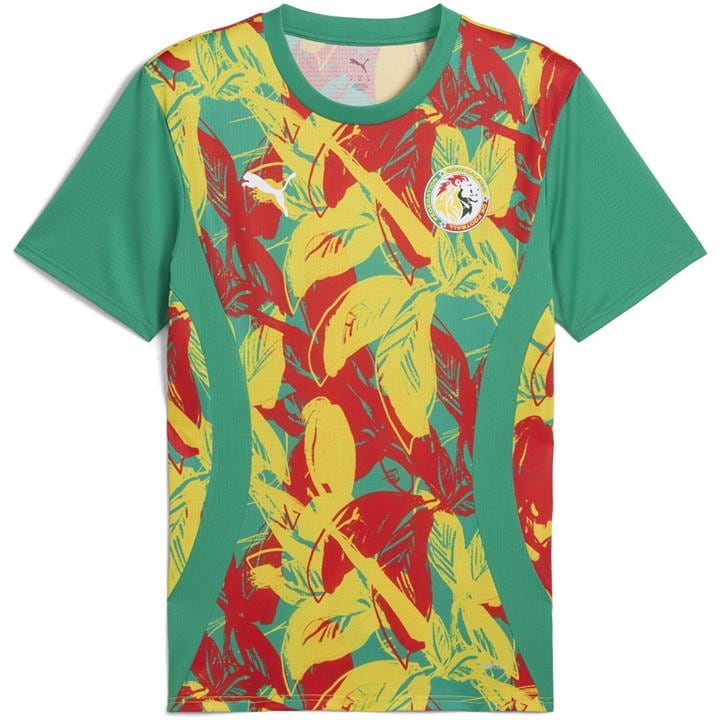Puma Men's Green Senegal Pre Match Shirt 2025  in Size M, Sports Direct