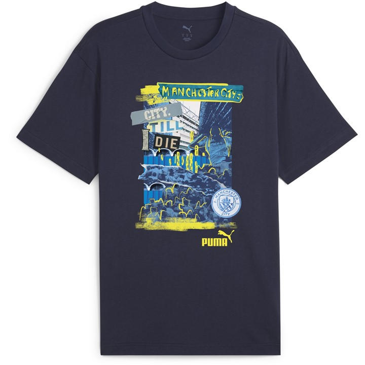 Manchester City  Men'   Ftblnrgy+ T-Shirt , Football by Puma in Size S, Sports Direct