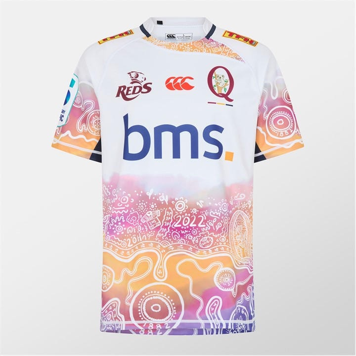 Canterbury Men' Blue Queensland Reds Away Replica Short-Sleeve T-Shirt in Size S, Sports Direct