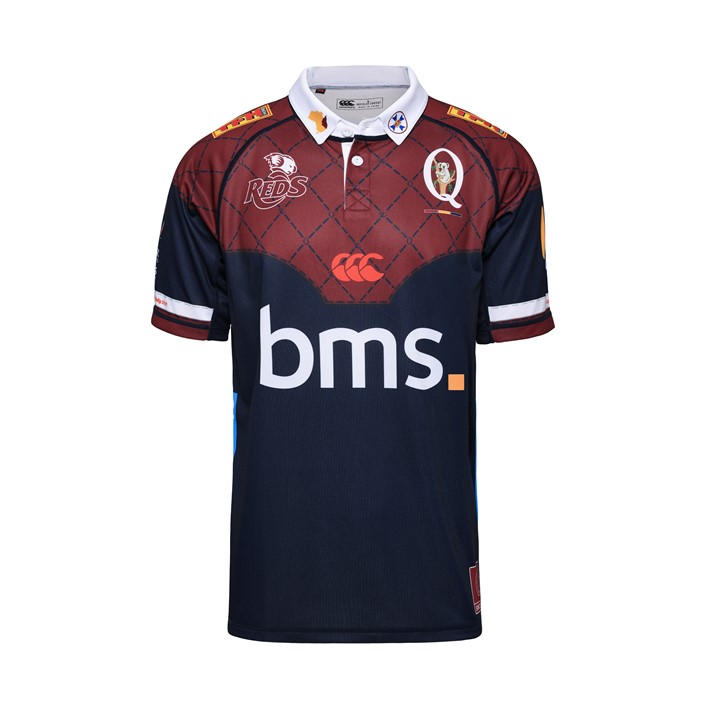 Canterbury Men' Blue Queensland Reds Special Edition Shirt 2025 2026  in Size S, Sports Direct