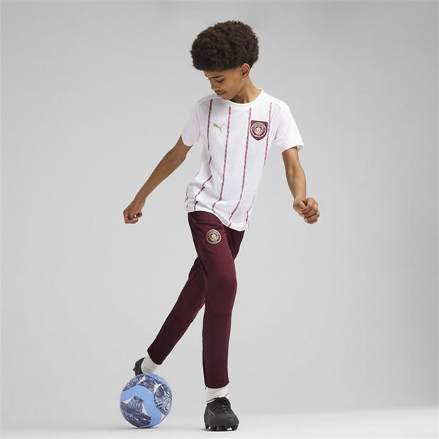 White/Jasper - Puma - Manchester City Pre Match Short Sleeve Shirt Juniors