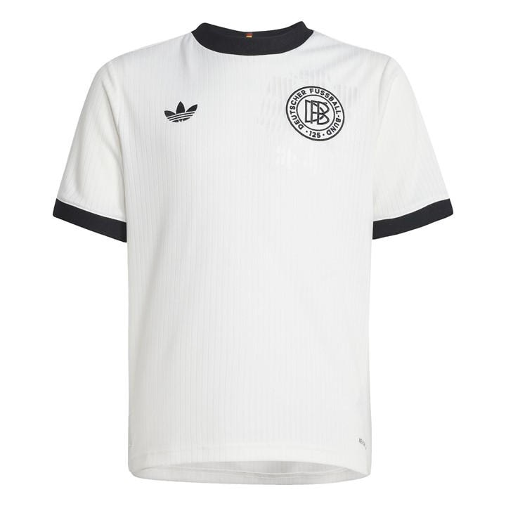Adidas Germany 125Th Anniversary Kids Shirt White/Black - Image 3