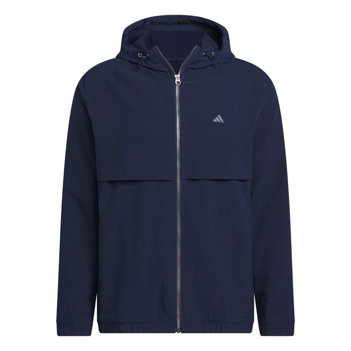 Adidas Men's Blue Go To Full-Zip Windbreaker Thermal Performance Golf Jacket in Size L, Sports Direct