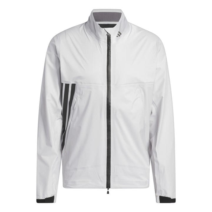 Adidas Men's Grey Full-Zip Wind Rain Protection Performance Golf Jacket in Size M, Sports Direct