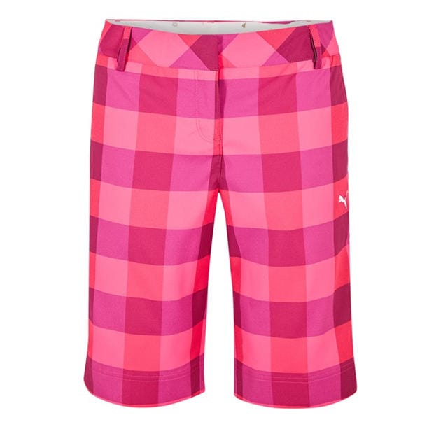 Pink - Puma - (14) Golf Plaid Tech Short Womens