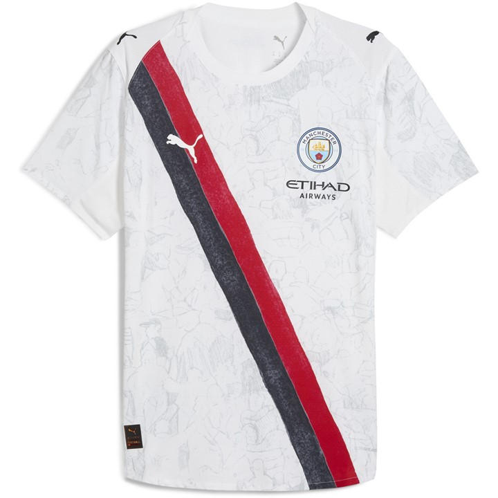 Manchester City  Men's  X Kidssuper  Authentic Away Shirt 25/26, Football by Puma in Size 3XL, Sports Direct