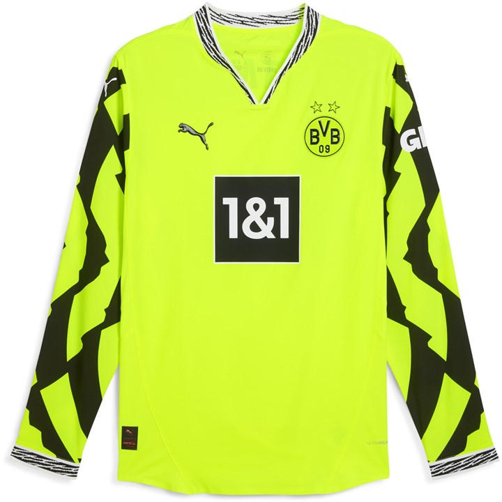 Borussia Dortmund  Men's   Anniversary Long Sleeve Home Shirt , Football by Puma in Size L, Sports Direct