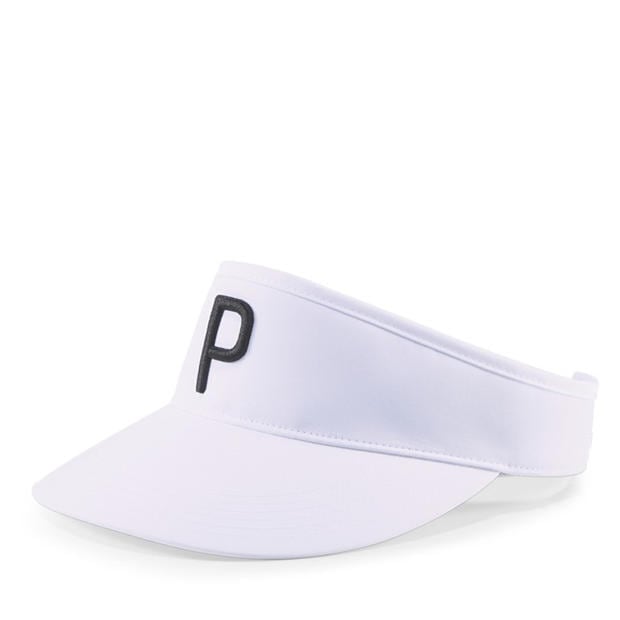 White/Black - Puma - Men's P Visor Adjustable Golf Cap