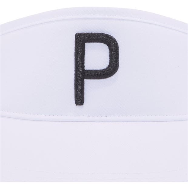 White/Black - Puma - Men's P Visor Adjustable Golf Cap