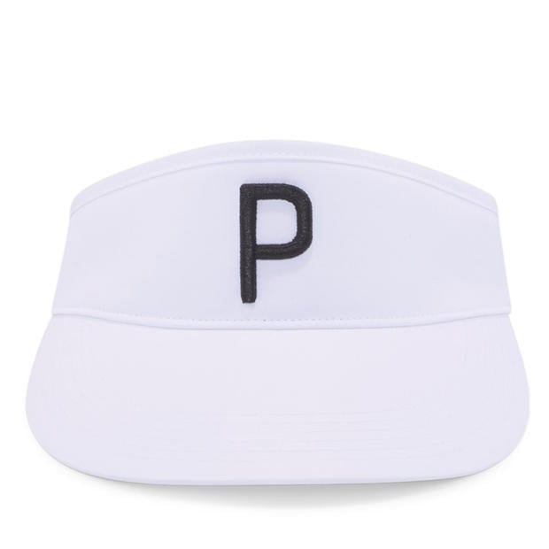 White/Black - Puma - Men's P Visor Adjustable Golf Cap