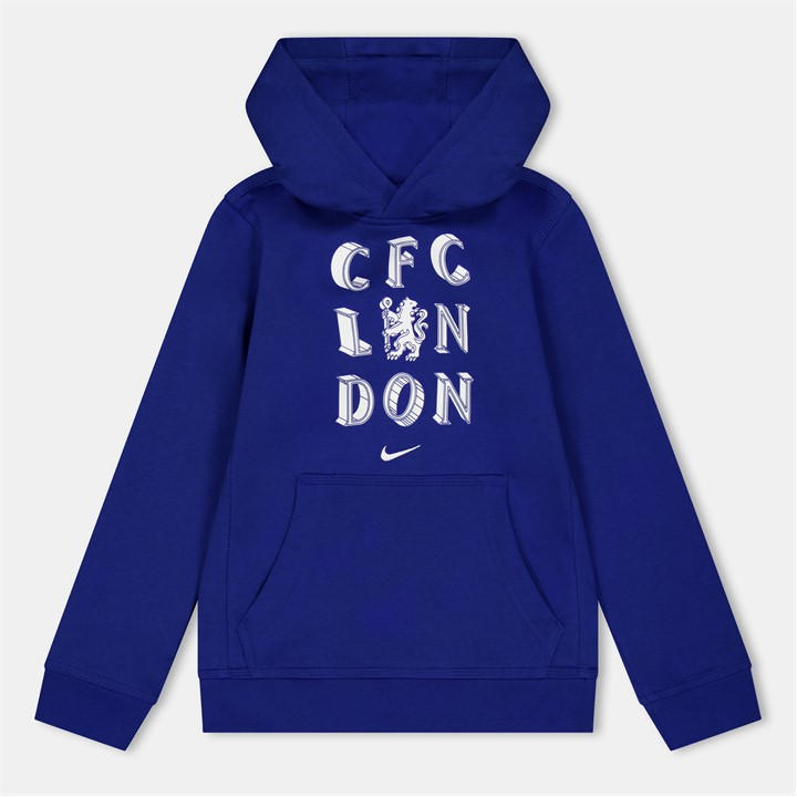 Chelsea  Boys   Club Hoodie , Football by Nike in Size 9 - 10 Years, Sports Direct