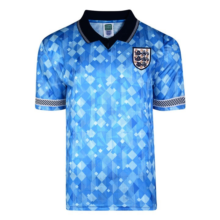 England  Men's   1990 World Cup Third Shirt, Football by Score Draw in Size M, Sports Direct